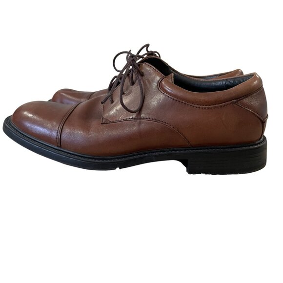 Nunn Bush Cap Toe Dress Shoes Mens 9M Brown Leather Lace-Up - Picture 1 of 8
